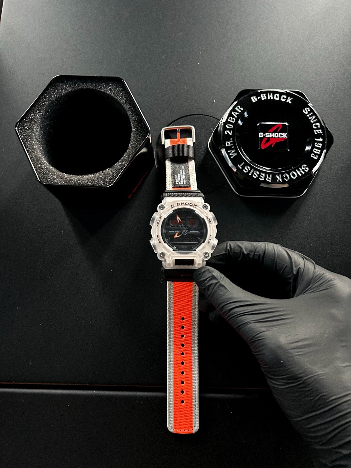 Casio G-Shock GA-900TS Orange/ Grey Translucent Heavy Duty Watch