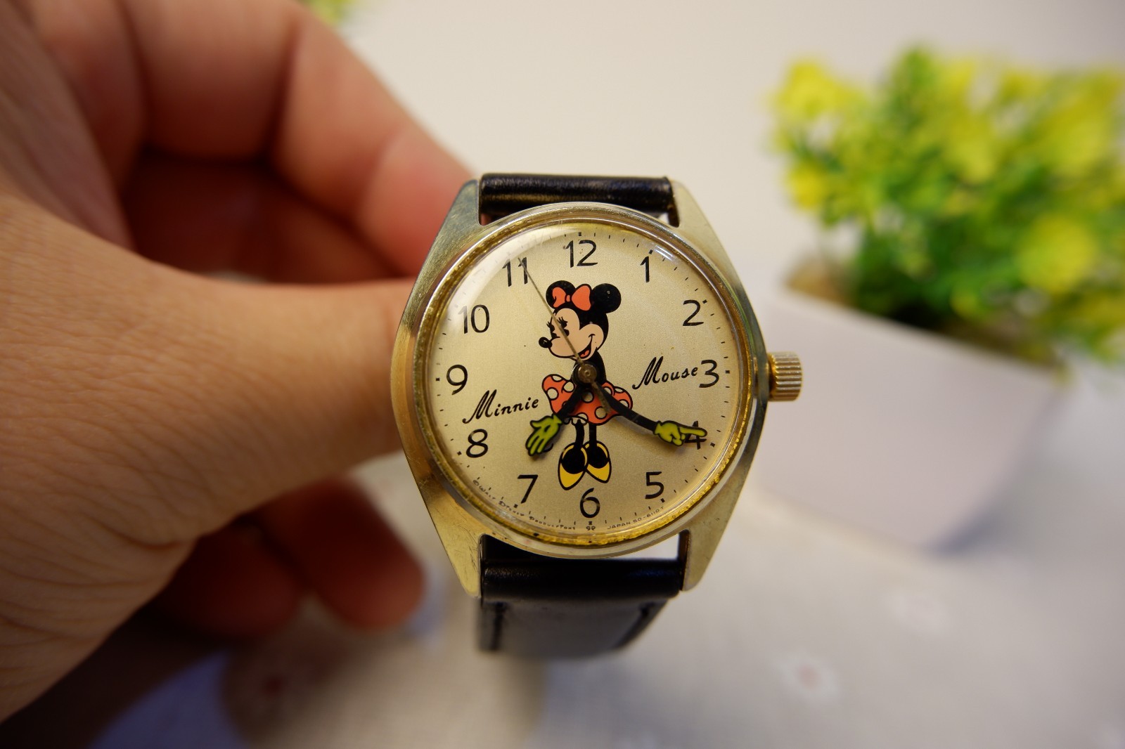 Very Rare Vintage Seiko 5000-6030 Minnie Mouse Hand-Winding Watch Showa JDM