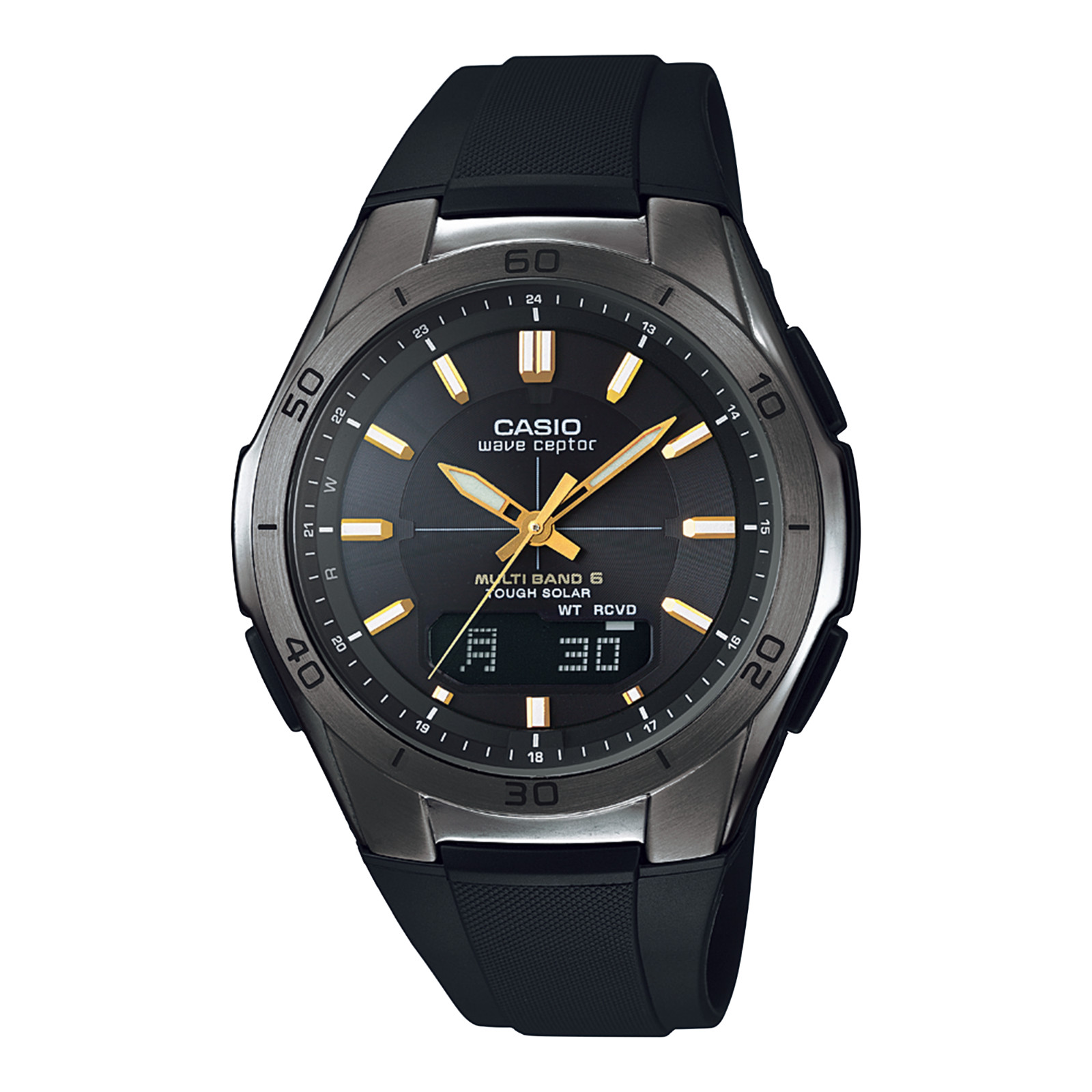 Casio Wave Ceptor WVA-M640B-1A2JF Multi Band 6 Men Watch 52 × 43.5 × 12.3 mm