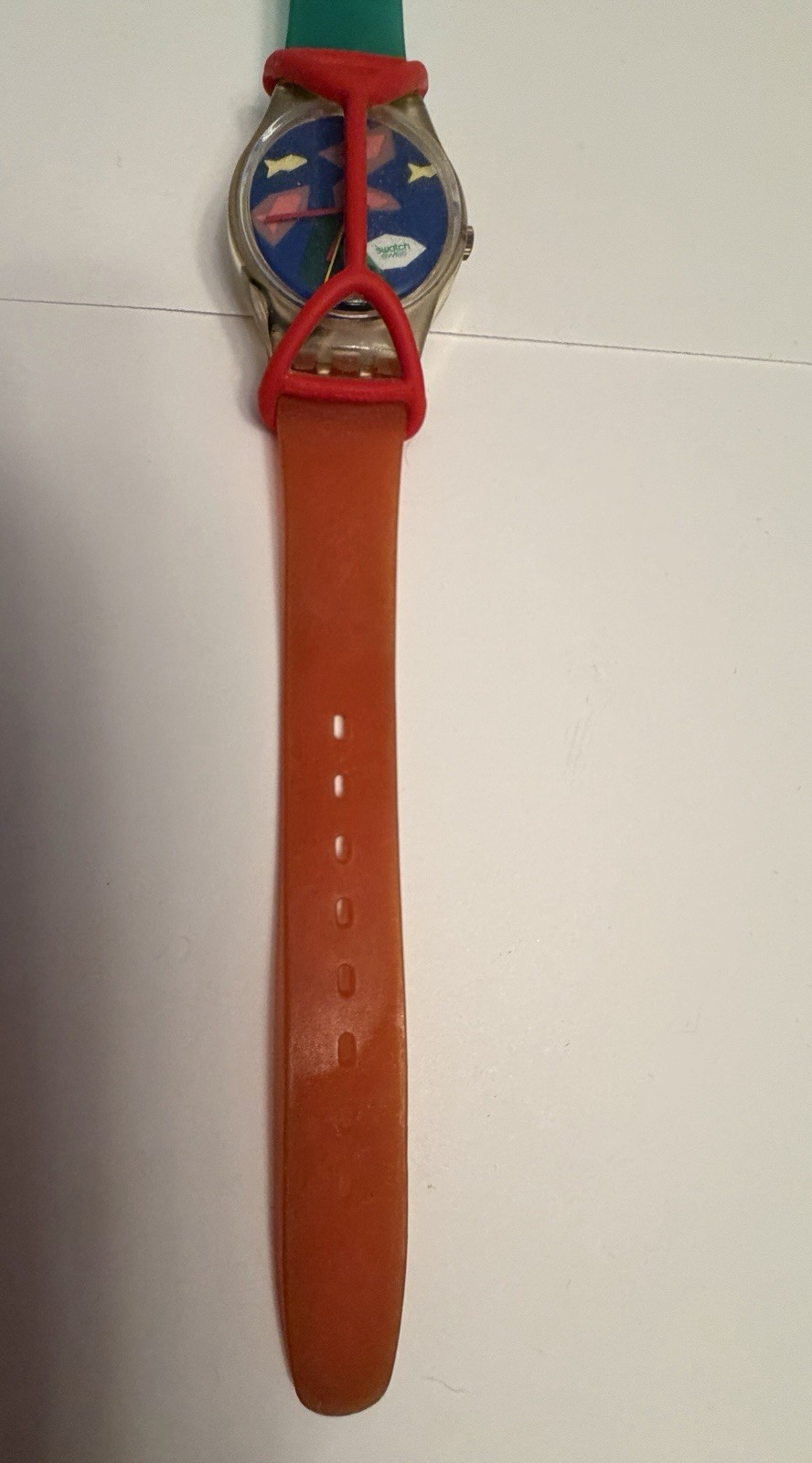 Vintage Swatch Aqua Dream Watch 1986 Women’s Green Red Blue Dial