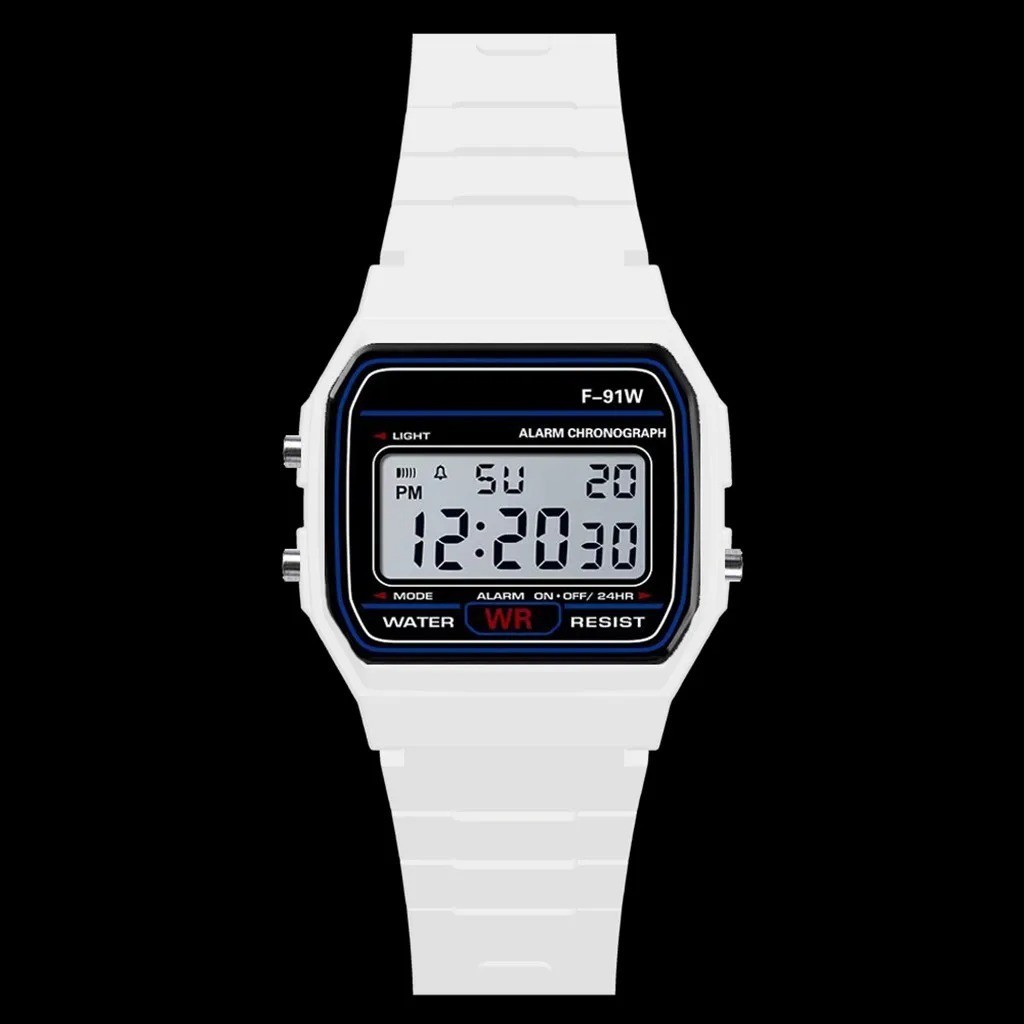 F 91W Classic Digital Resin Strap Watch Stopwatch Chronograph Sport Unisex Men