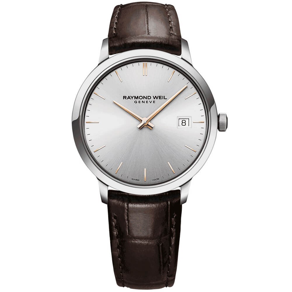 Raymond Weil Toccata Classic Silver Dial Brown Strap Quartz Watch 5485-SL5-65001