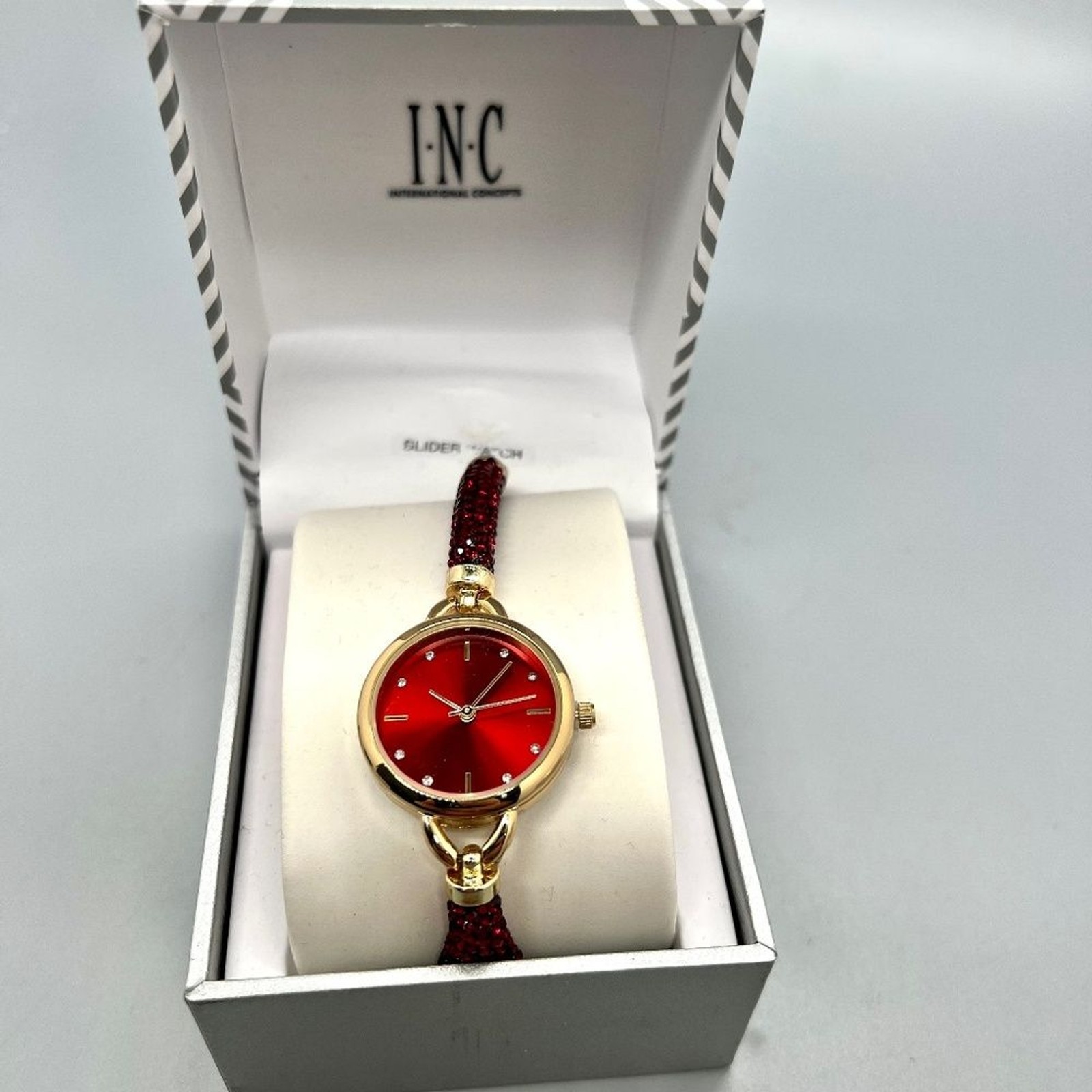 I.N.C. International Concepts Red & Gold Womens Quartz Watch