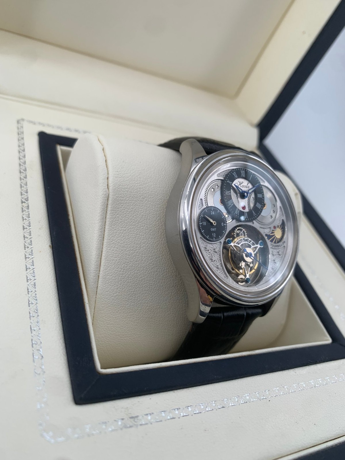HAOFA – Tourbillon 1036-1 GMT dual time zone Day And Night moonphase luxury watc