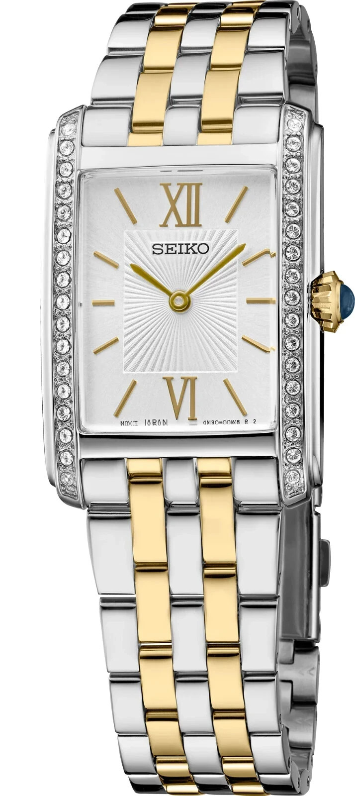 Seiko Essentials Crystals Two Tone Womens Watch SWR093 New
