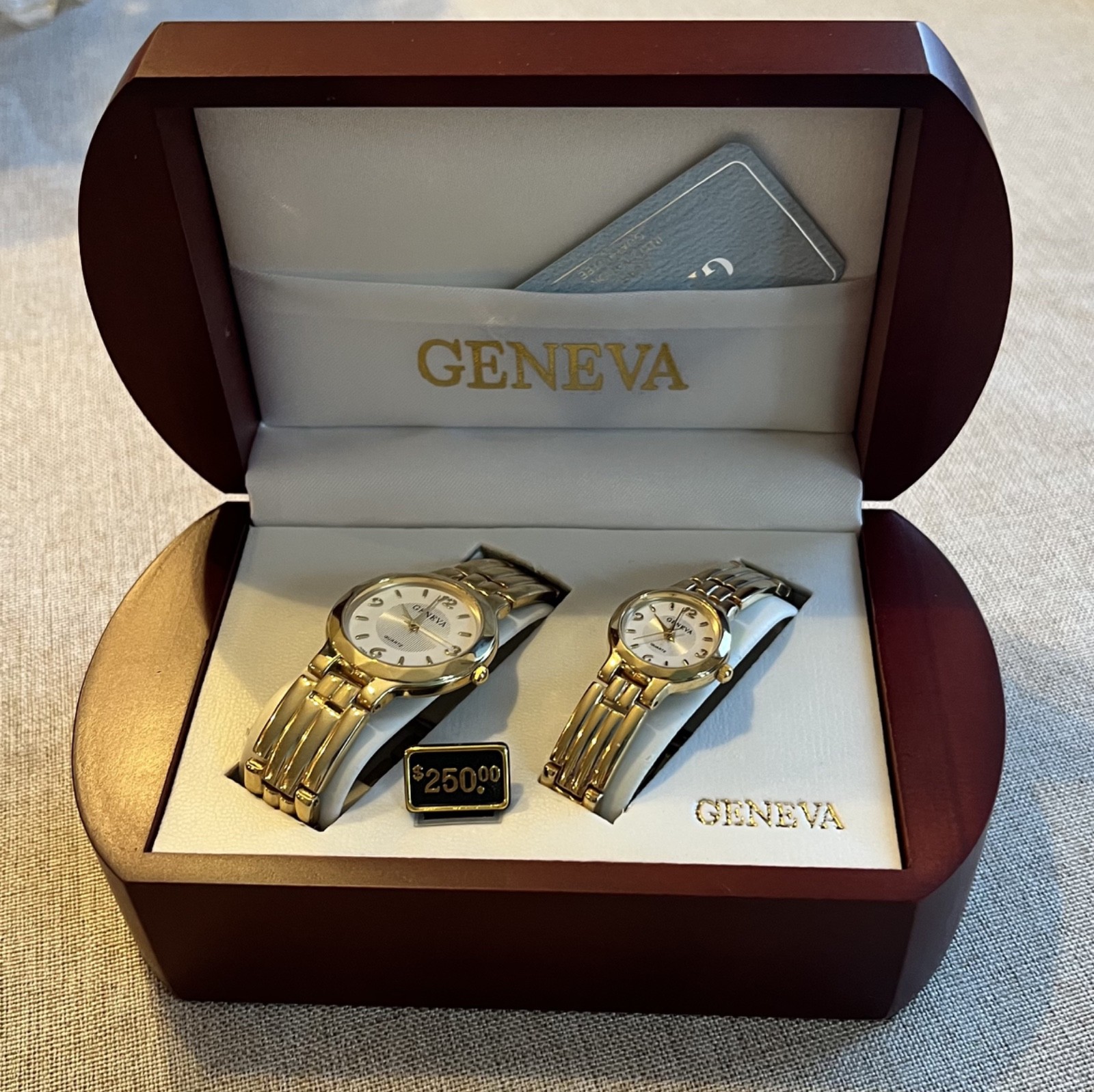 Geneva Gift His And Hers Gold Tone Matching Watch Set Classic Collection