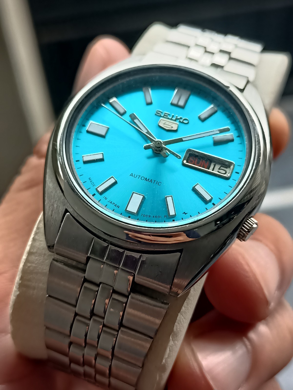 Seiko 5 Automatic Tiffany Dial Vintage Men’s Dress Watch