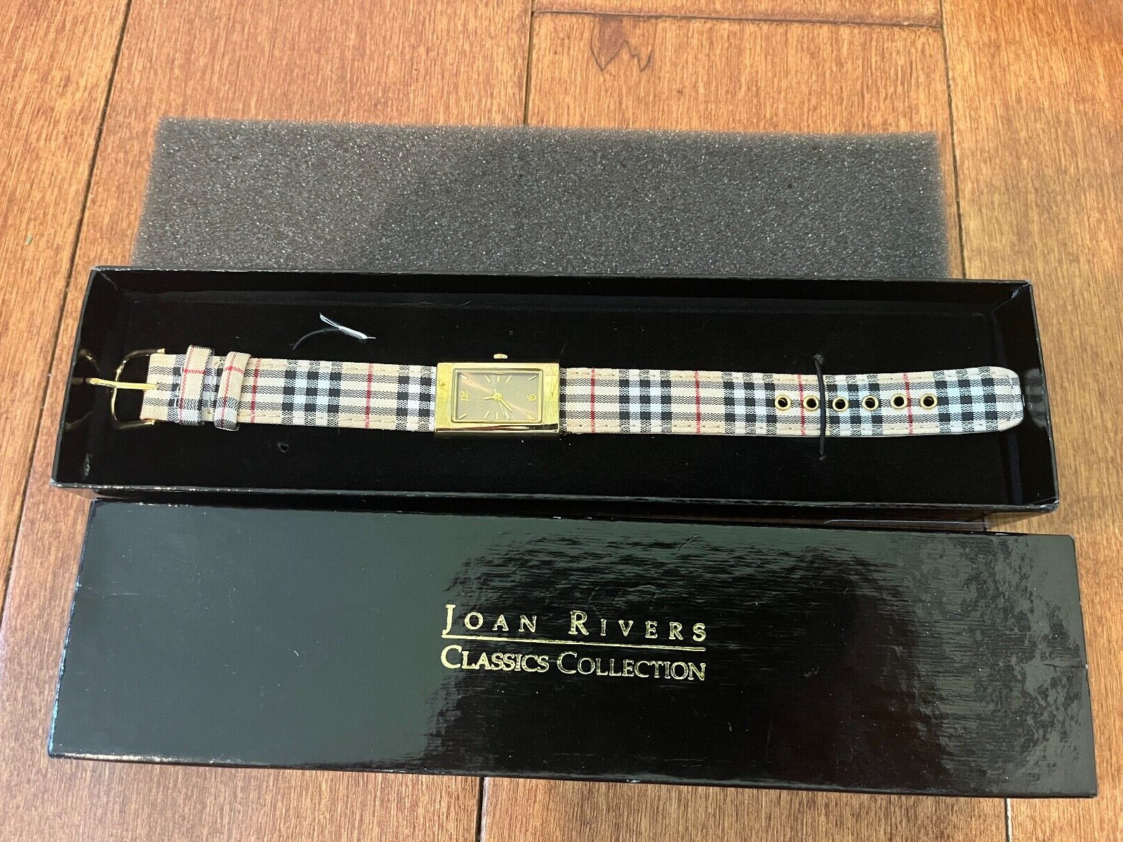 JOAN RIVERS CLASSICS COLLECTION WATCH PLAID BAND NOS,VTG