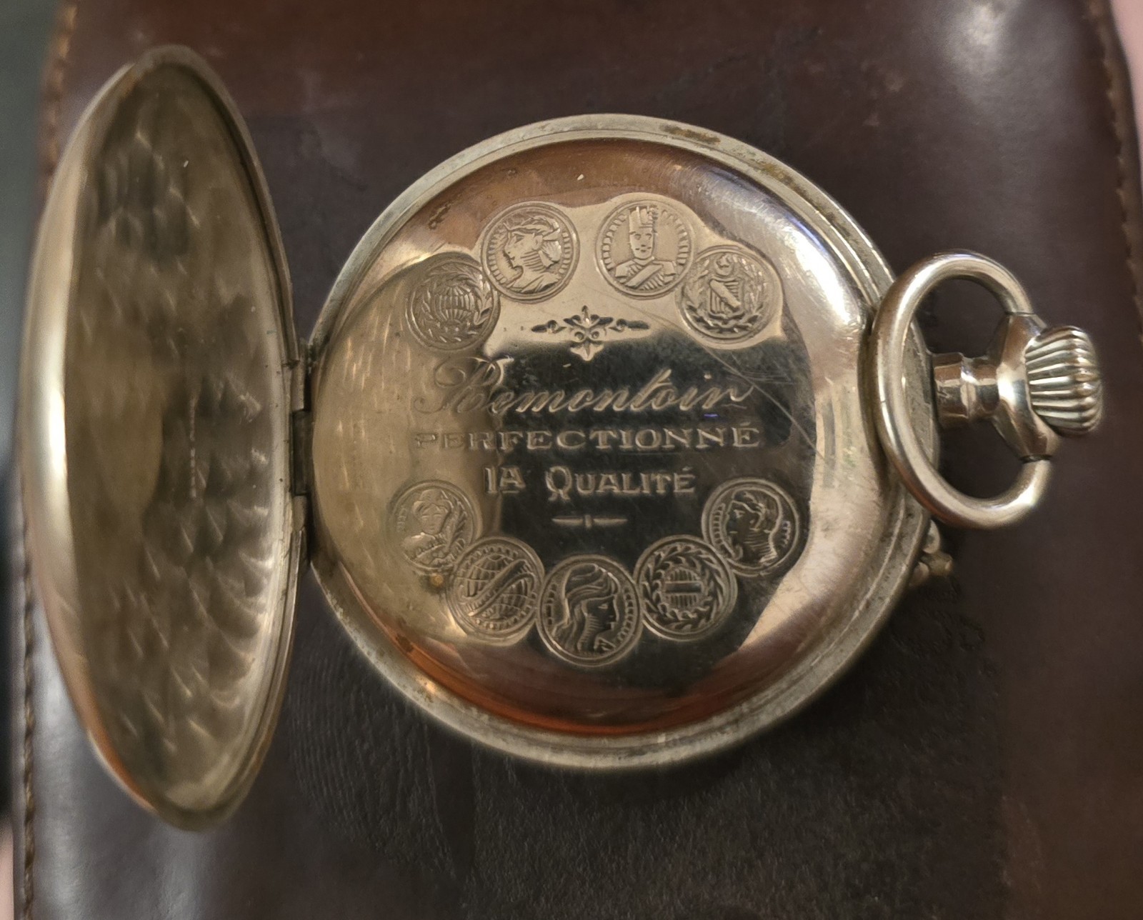 Roskopf Remontoir Perfectionne Pocket Watch Case Excellent Watch Non-working