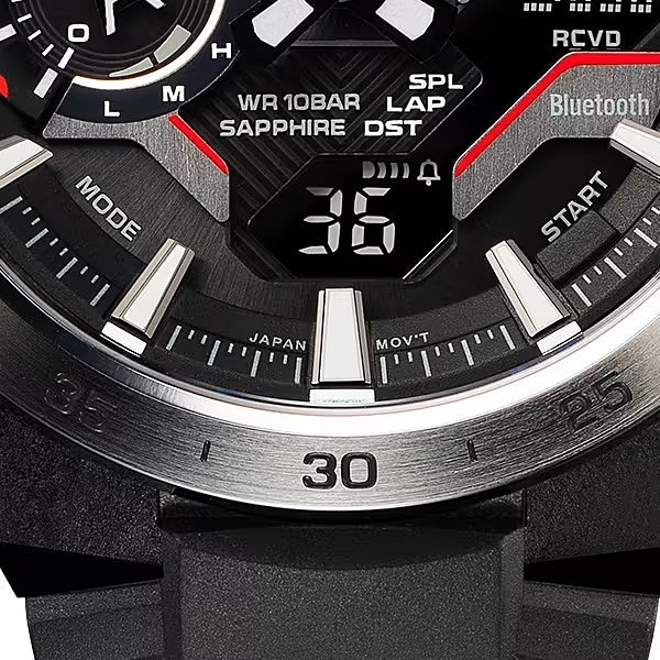 Casio EDIFICE ECB-2200YP-1AJF Windflow Digital Analog Men’s Rubber Band Watch