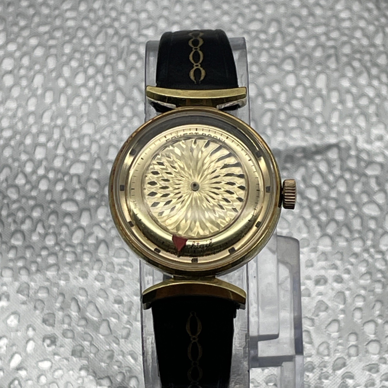 Ernest Borel Vintage kaleidoscope Cocktail Watch Original Leather Strap Works