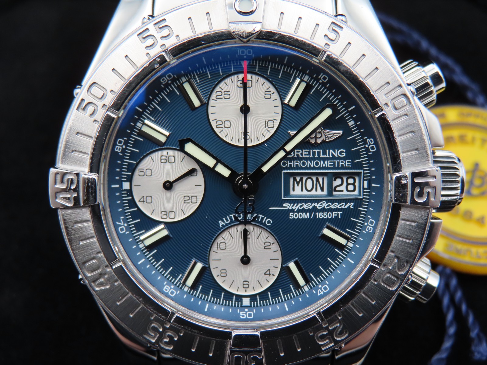 2007 Breitling Super Ocean Automatic 42mm Chronograph Watch A13340 Box Papers