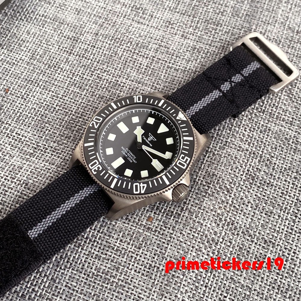 Tandorio Titanium Lightweight 42mm Men Dive Watch Sapphire Automatic NH35/PT5000