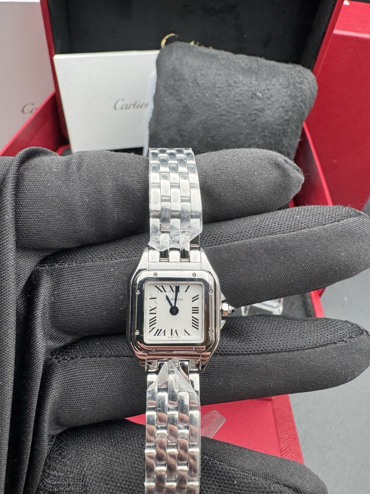 Cartier Panthere Mini Model Quartz Stainless Steel Ladies Watch WSPN0012 UNWORN