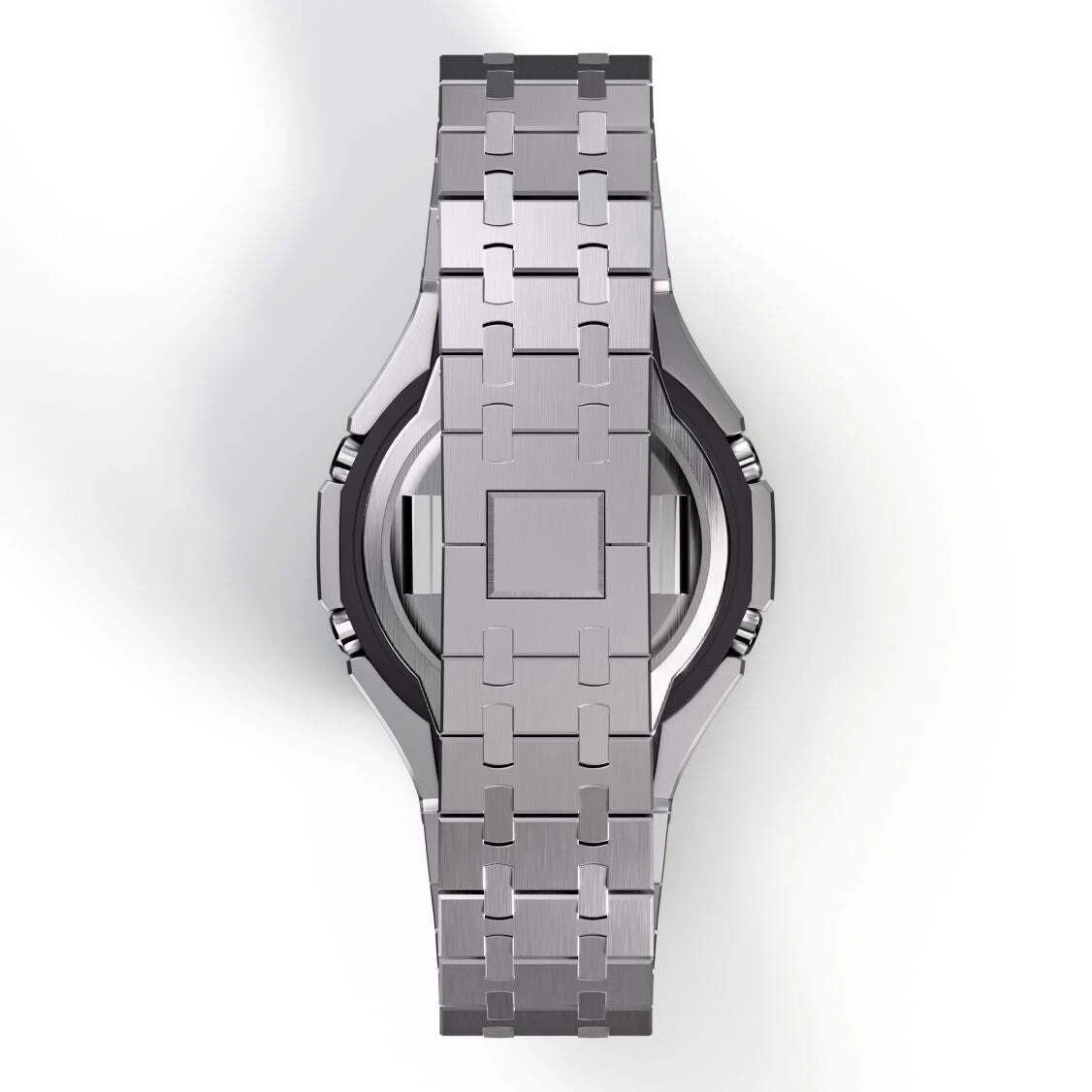 Casioak Mod Metal Watch GA-2100 All Steel Case Band GA2100-1A2