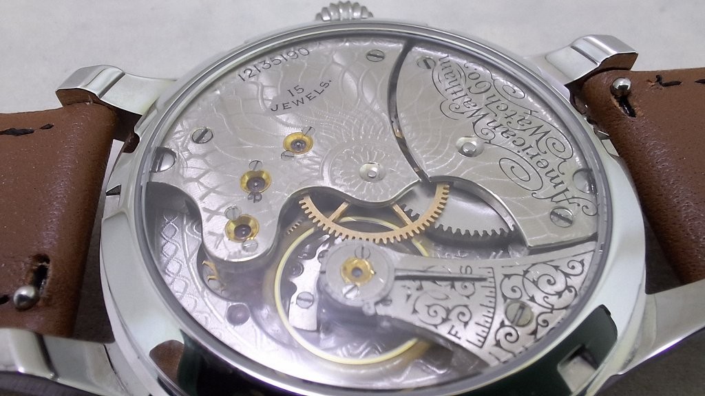 Waltham 6s Pocket to Wrist Watch Conversion 40mm Stainless Wrist Watch Year 1902