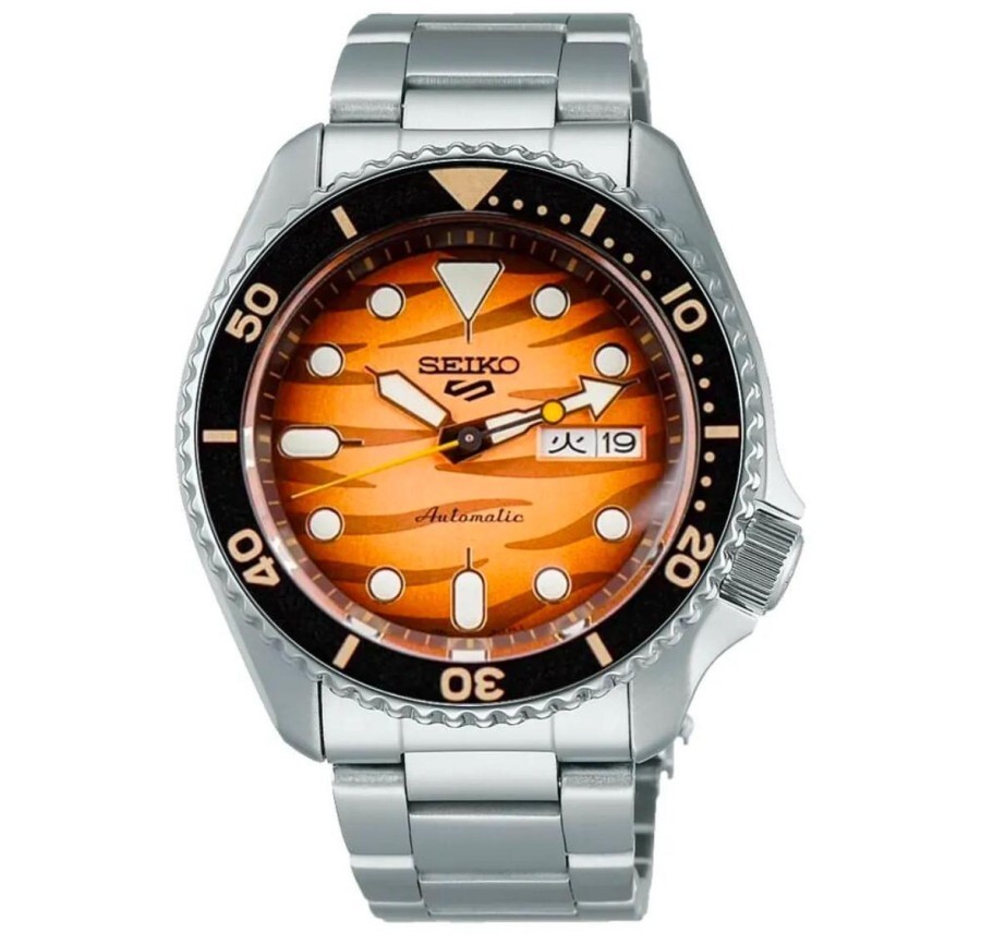 SEIKO 5 Sports SRPL45K1 Automatic Watch Indonesia LIMITED Edition Tiger Day Date