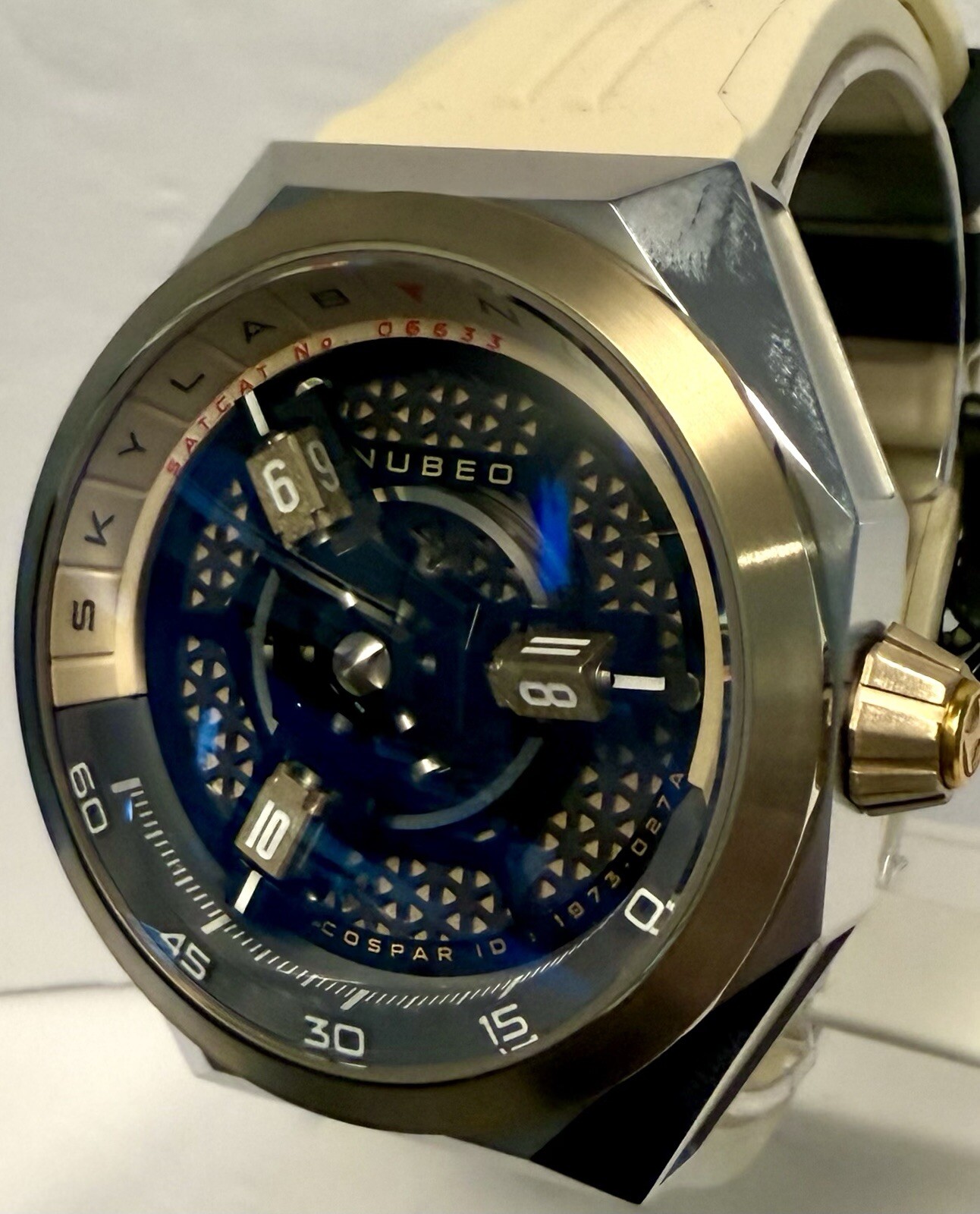 48mm Auto | Khaki SKYLAB | Rotating Satellite Hours |LE#036/150 NUBEO Mens Watch