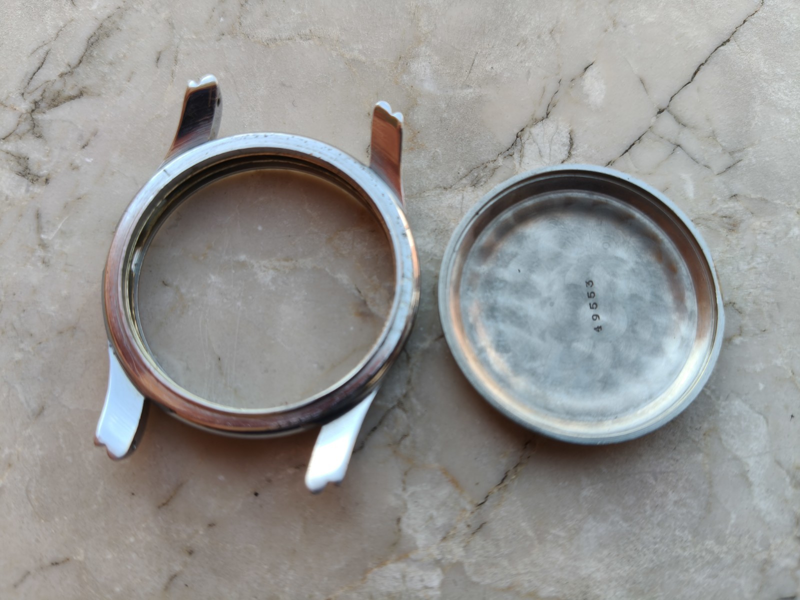 40/50s RARE CHRONOGRAPH WATCH CASE WATCH CASE 37.5mm FANCY LUGS!