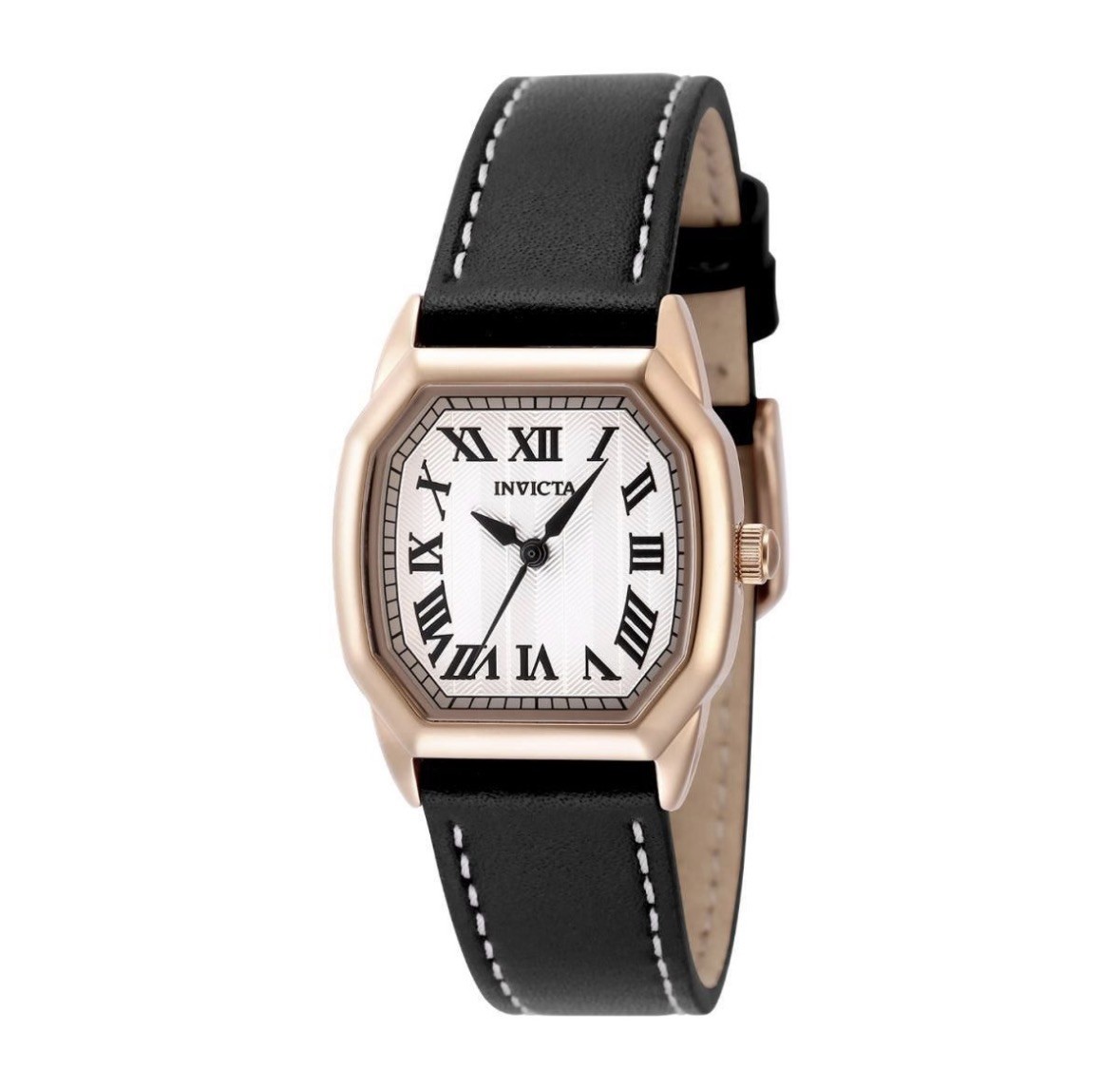 Invicta Wildflower Womans Watch 27mm Rose Gold with Silver Dial NEW! /Black Band