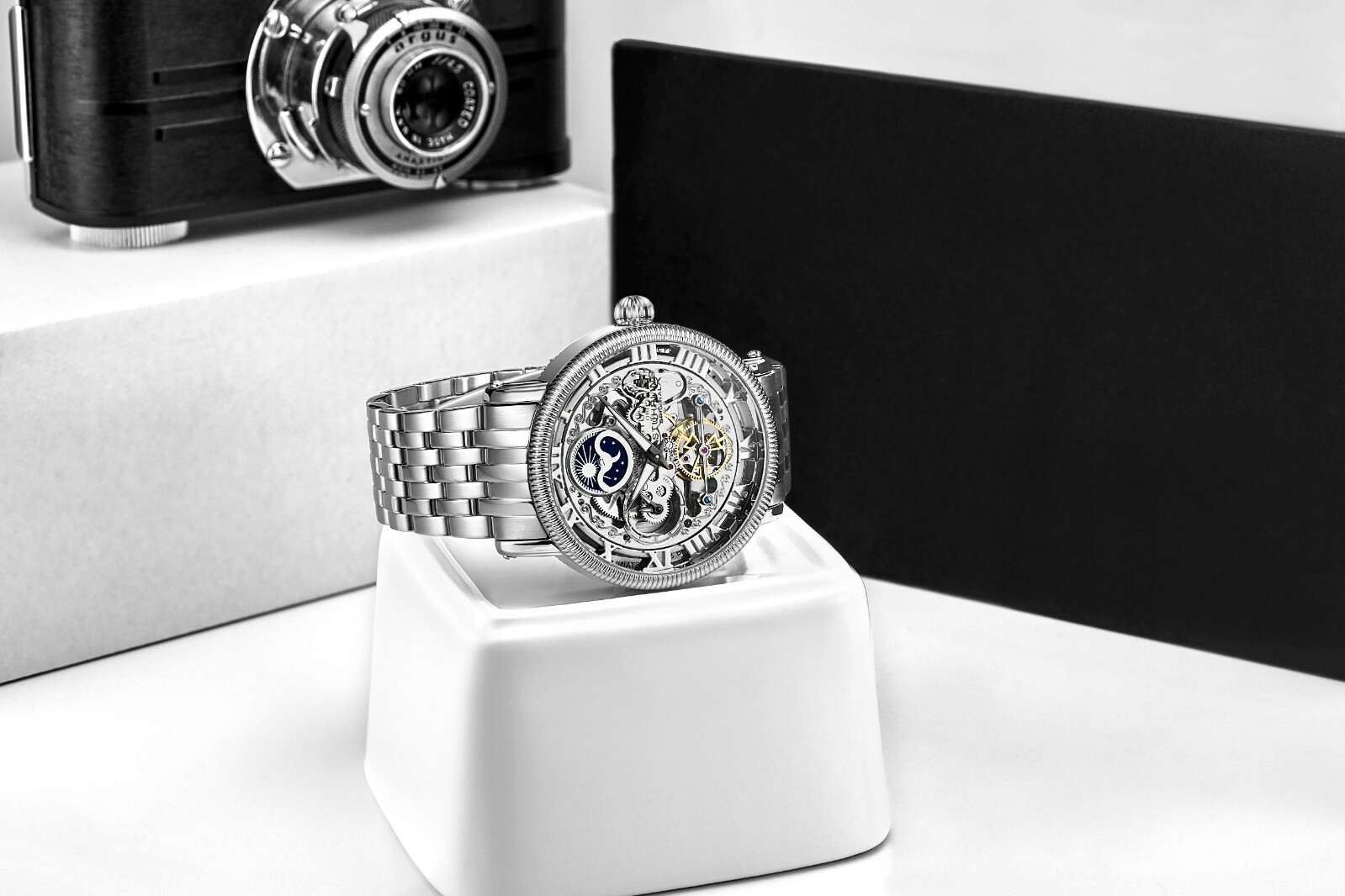 Stuhrling 3922 1 Special Reserve Automatic Dual Time Stainless Steel Men’s Watch
