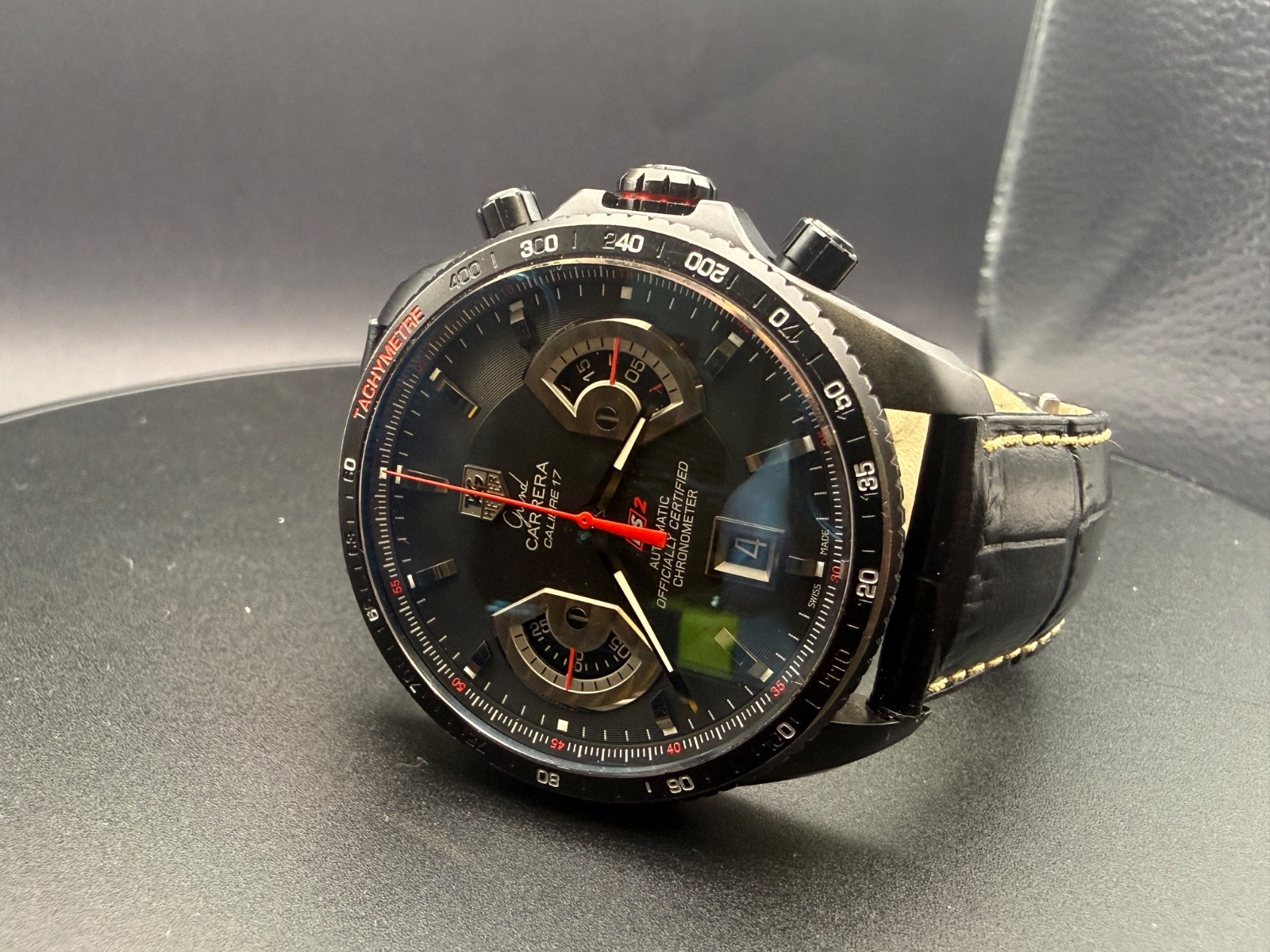 TAG Heuer Grand Carrera Calibre 17 CAV518B Black Titanium Automatic Chronograph