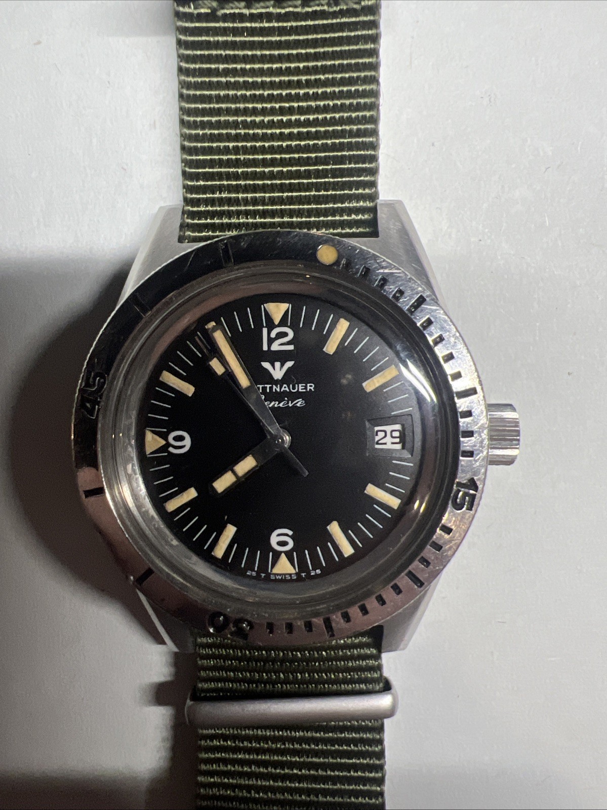 Wittnauer Geneve Vintage Skin Diver Automatic Watch