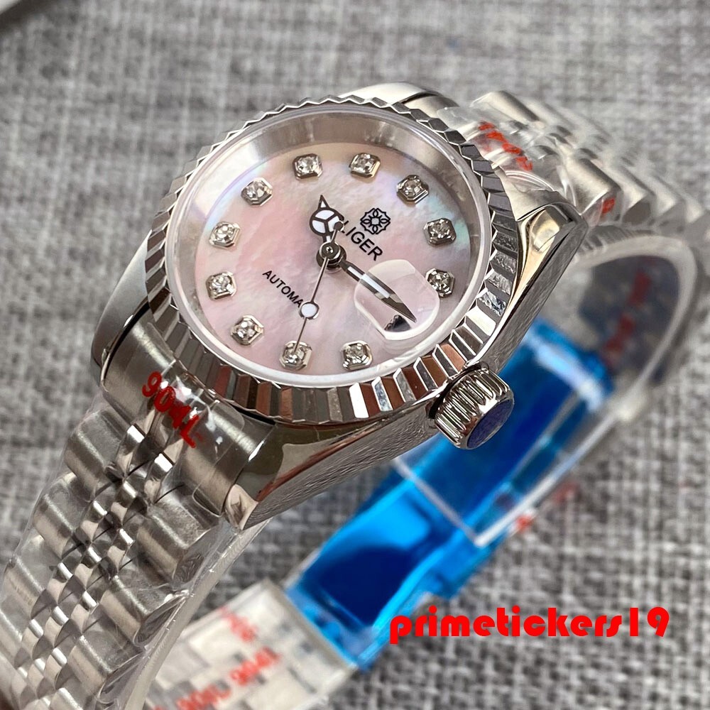 BLIGER 26mm Lady’s Wristwatch Shell Dial NH05 Automatic Watch for Women Sapphire