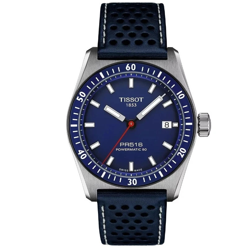New Tissot PR516 Auto 38mm Blue Dial Men’s Watch T1494071604100 Fast Ship