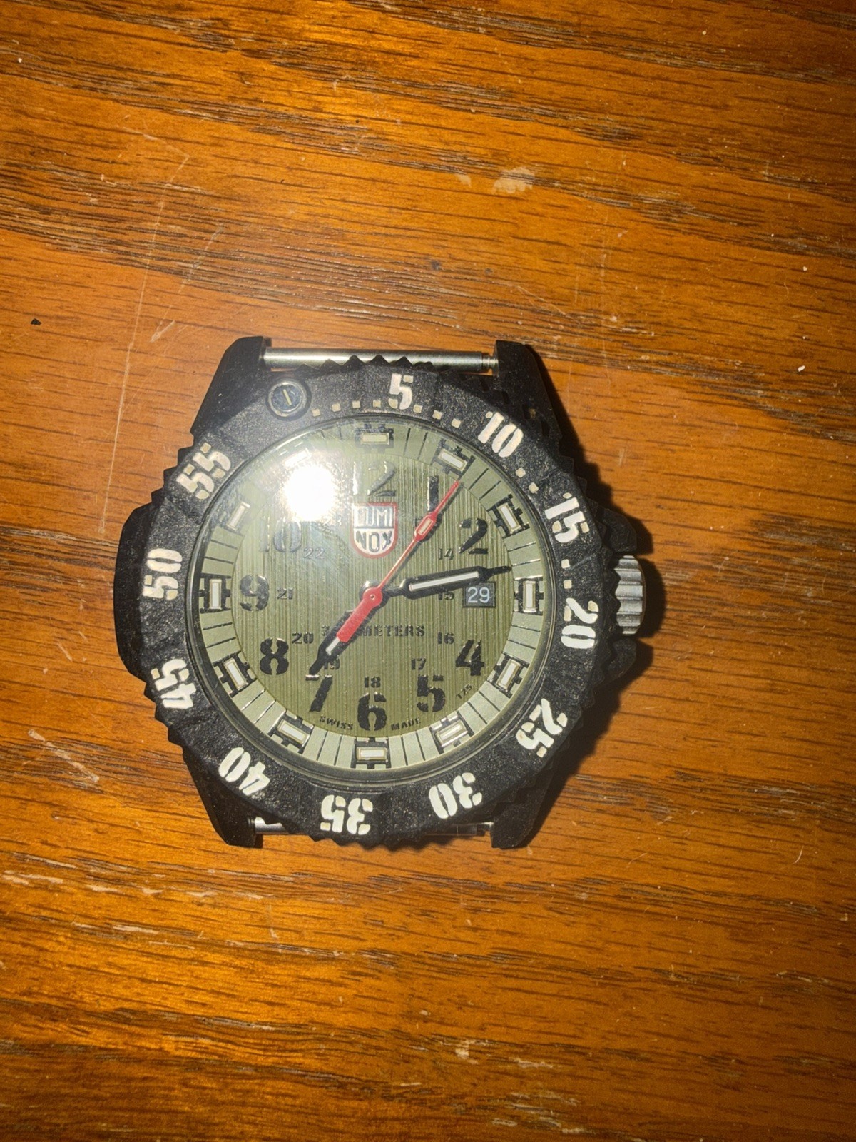 Luminox Master Carbon SEAL 3813 Green Dial 3800 Series Head Only Watch