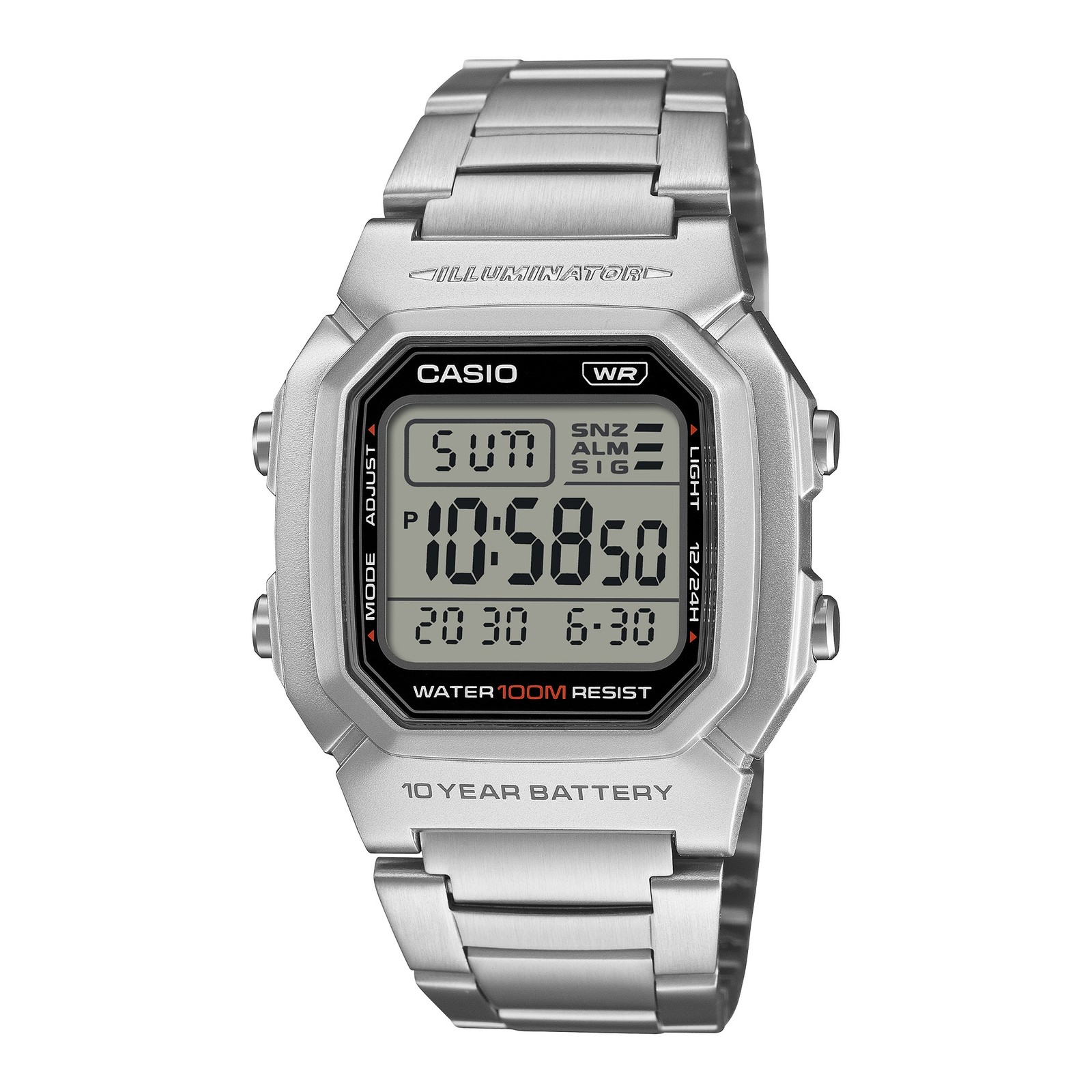 Vintage CASIO W-800HD-1AVEF Digital Steel Chrono Alarm Sub 100mt Watch