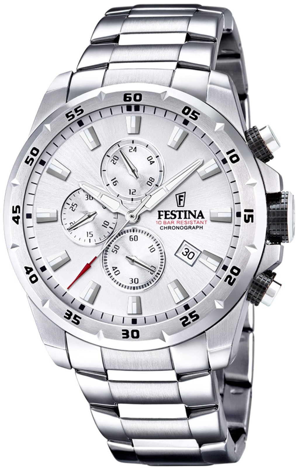 Crono Sport Silver / Stainless Steel | Silver Dial Wristwatch F20463-1