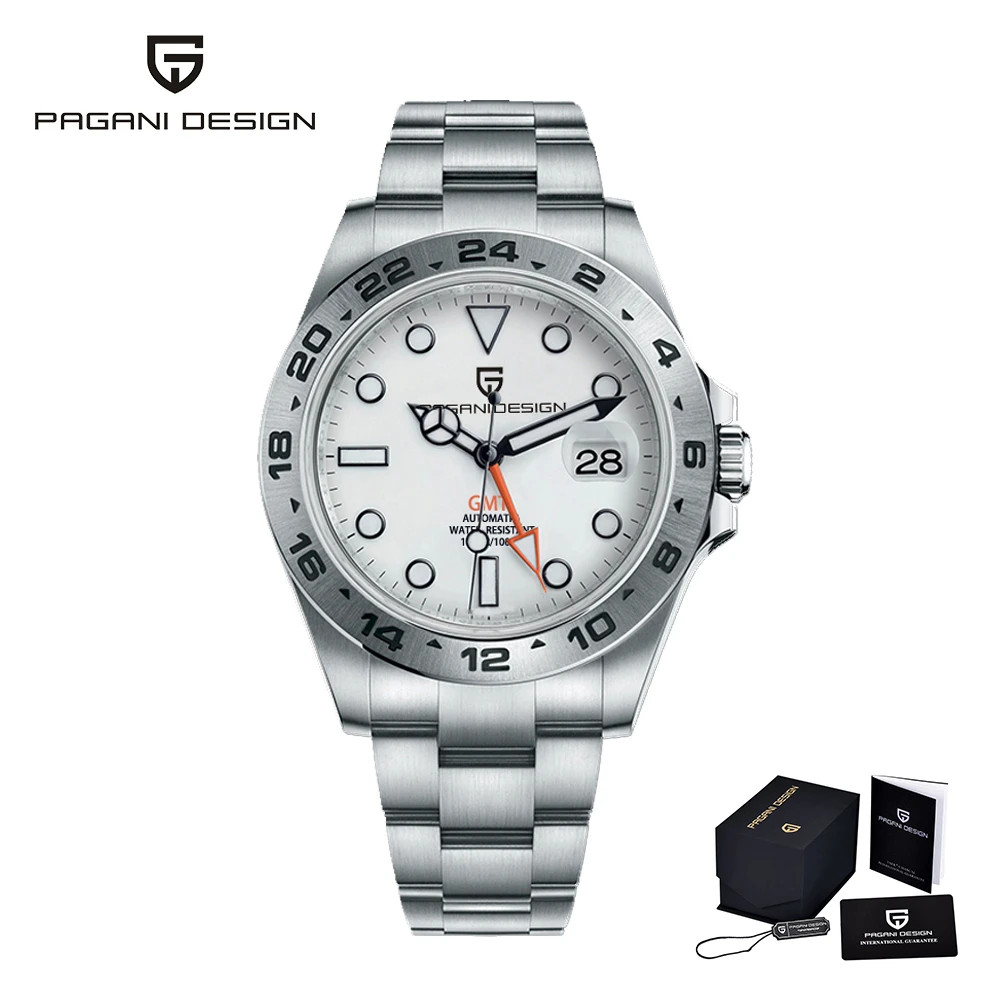 PAGANI Design PD1682 Men’s GMT Automatic Watch 42mm Sapphire 100m Waterproof