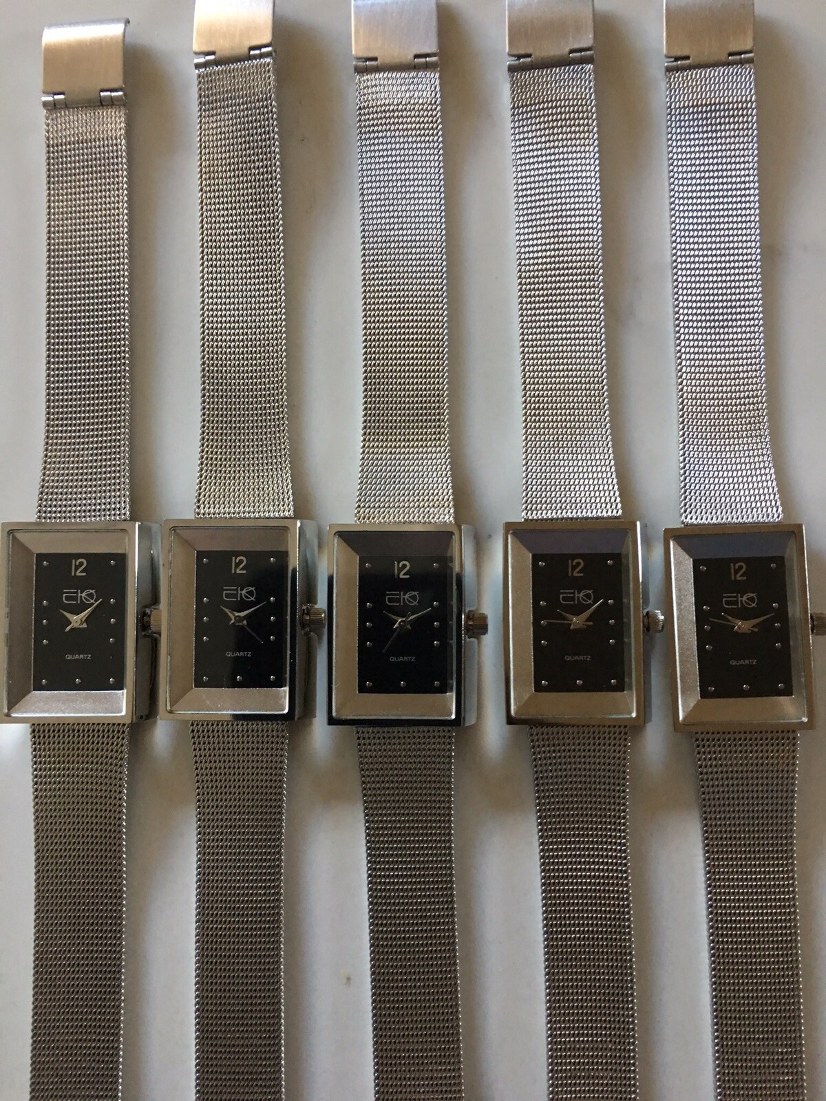 Buyer gets 3 EKO Ladies Soft Silver Mesh Band Quartz Watches-keep Perfect Time