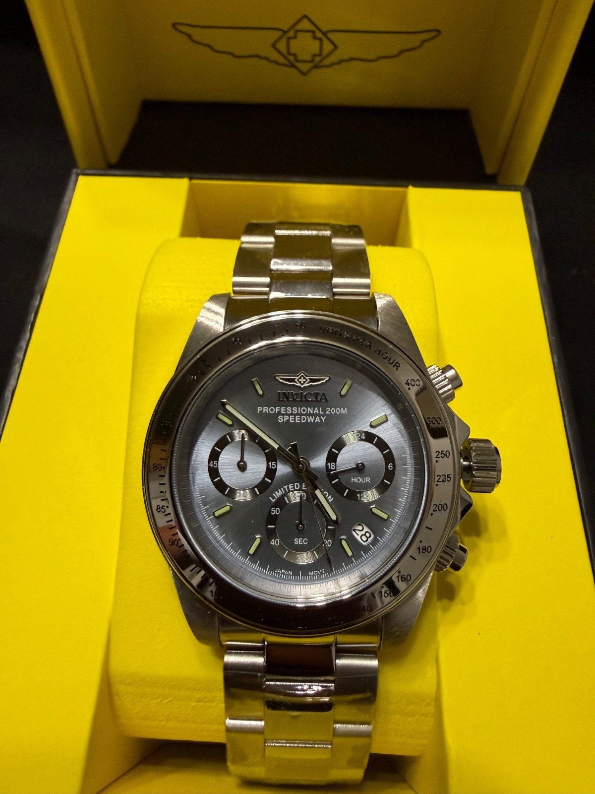Invicta Speedway Men’s Watch – 39.5mm, Steel (ILE9211A)