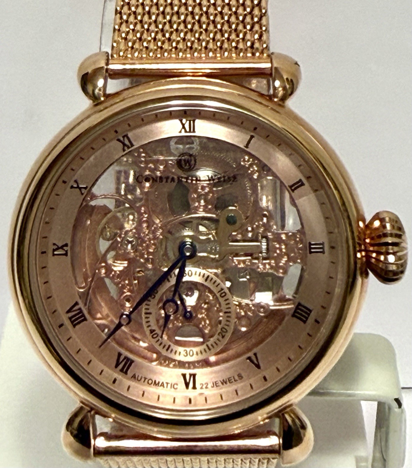 45mm Auto Rosetone Skeleton | Milanese Mesh Strap | Constantin Weisz M Watch