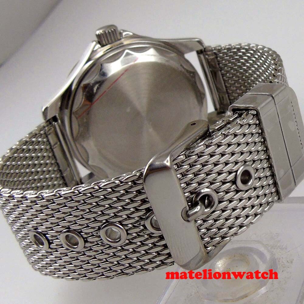 41mm Automatic Mens Watch Date NH35/PT5000/Miyota Black Dial Date Sapphire Glass