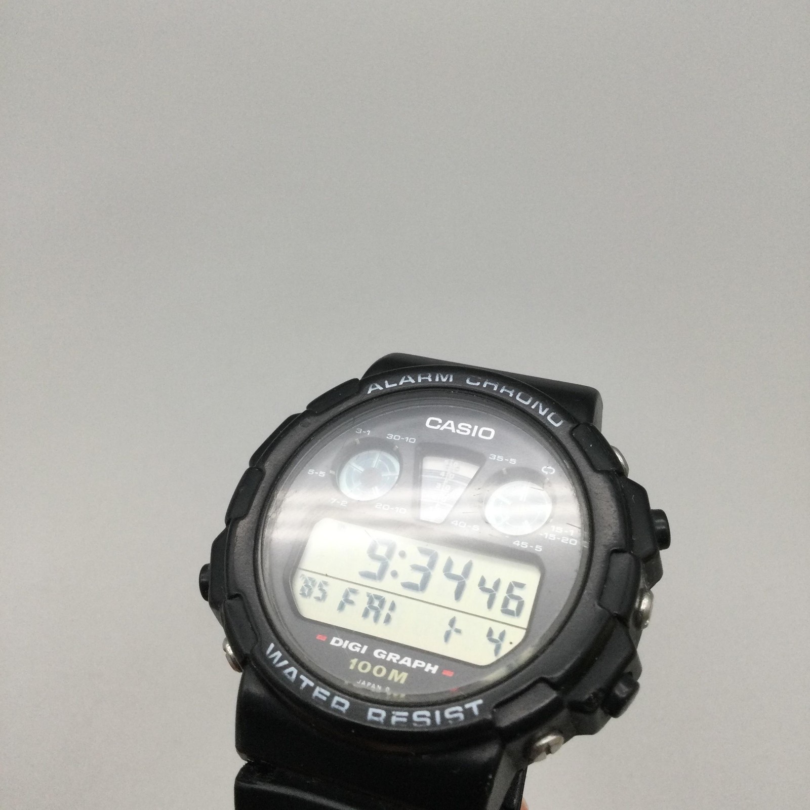 Vintage Casio 828 DGW-30 Mens Watch 39mm Black Digi Graph Digital New Battery