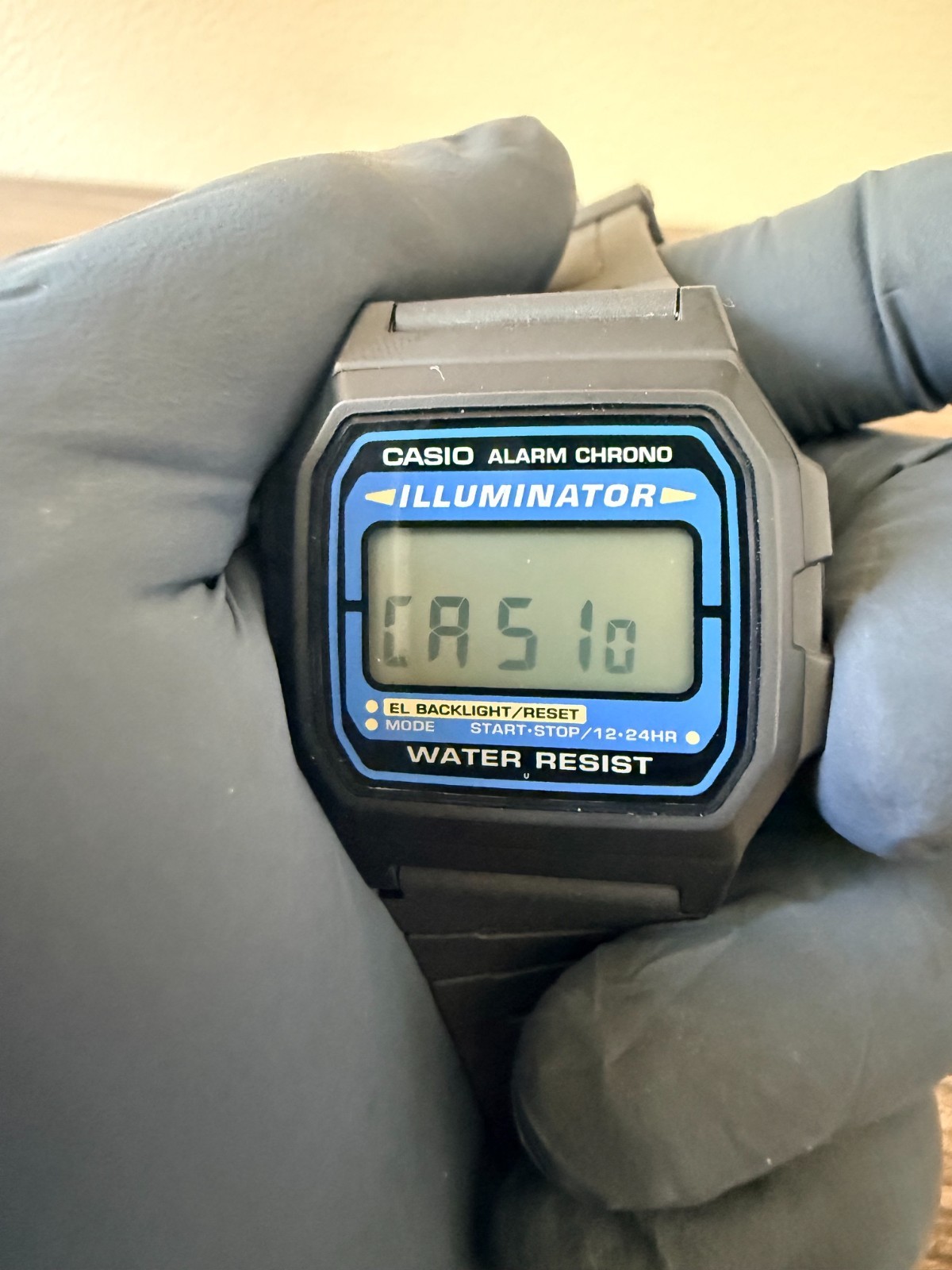 Classic Black Casio F-105 3298 Illuminator “El Backlight” Digital Tech Swag