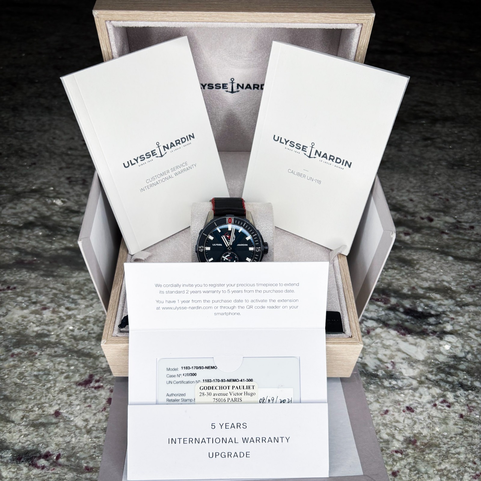 Ulysse Nardin Maxi Marine Diver X 44mm 1183-170LE/93-NEMO w/ Box-Papers-Warranty