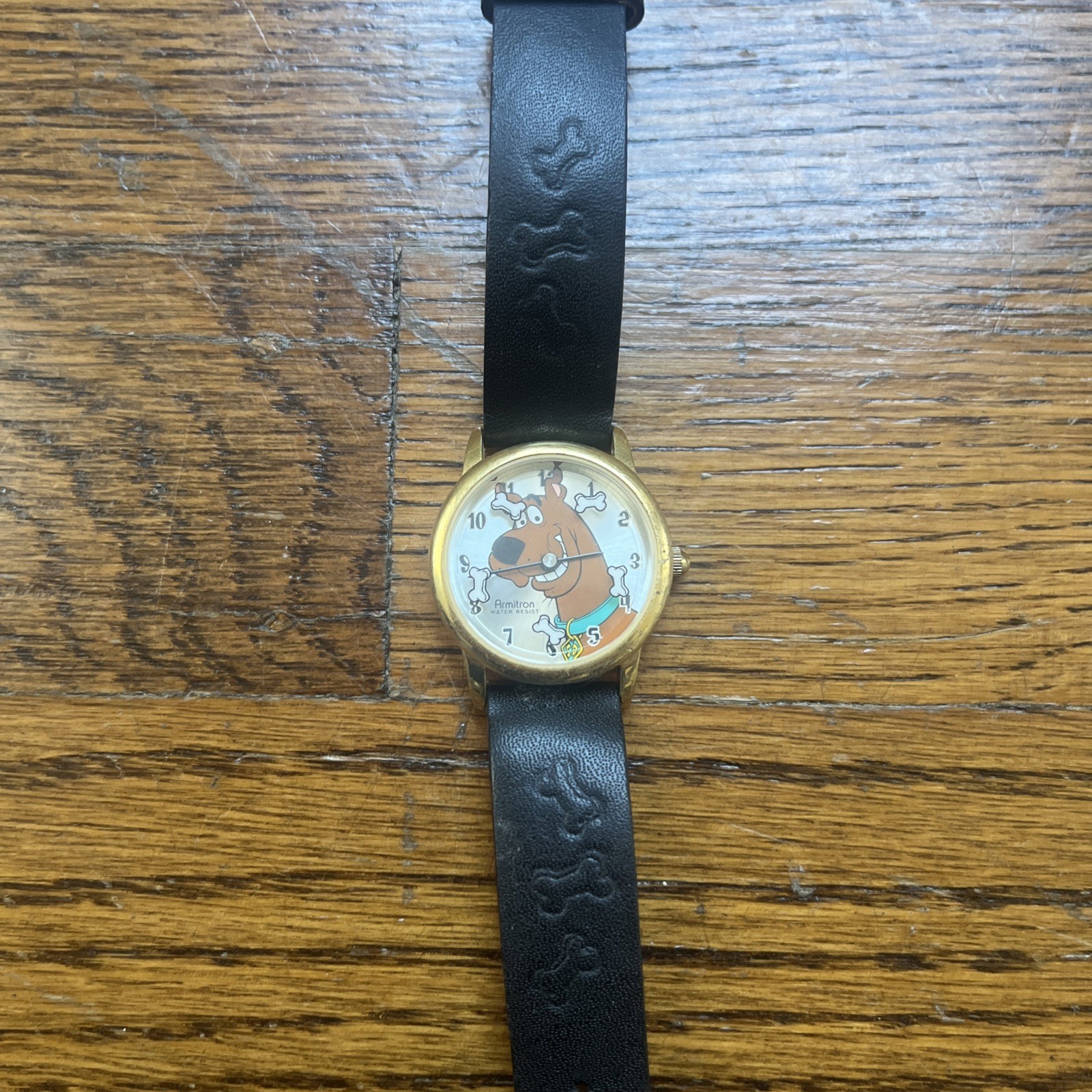 Vintage Armitron Scooby-Doo Watch w Moving Dog Bone Hands-Retro Timepiece