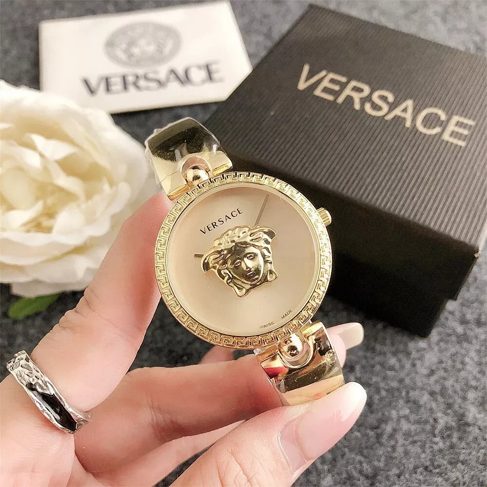 Classic versaceQuartz Watch – Alloy wristband – Dial 34 mm with box