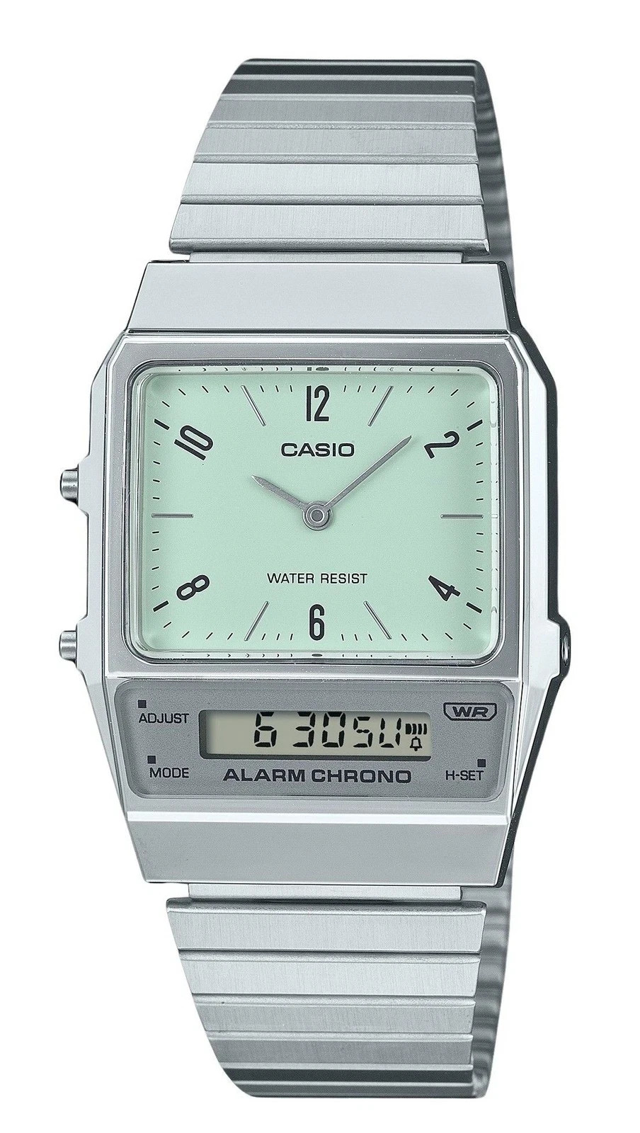 Casio Vintage Analog Digital Green Dial Casual Quartz Unisex Watch AQ-800E-3A