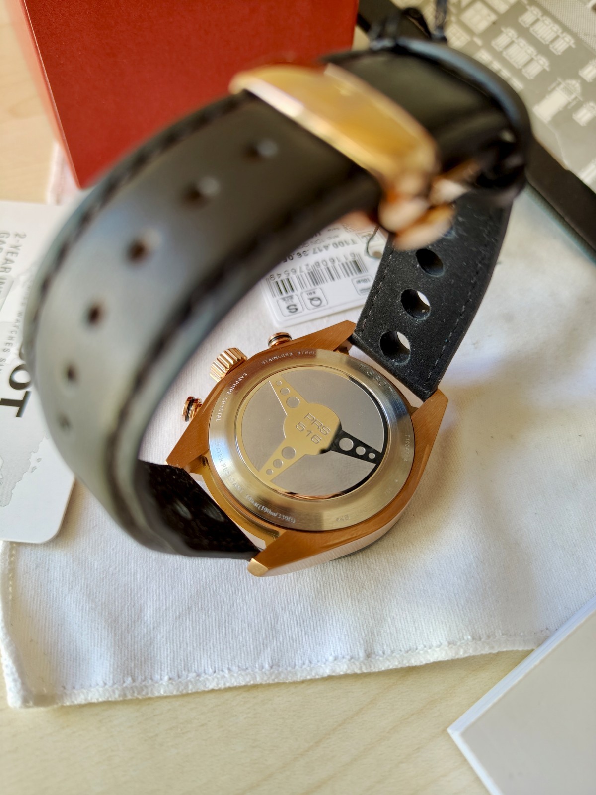 Tissot PRS516 Motorsport Racing Steel Chronograph Men’s Watch Black & Gold Dial