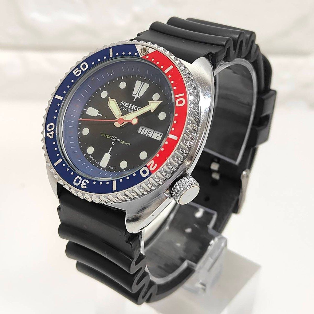 SEIKO Automatic Wristwatch Pepsi Bezel 150m 6309A