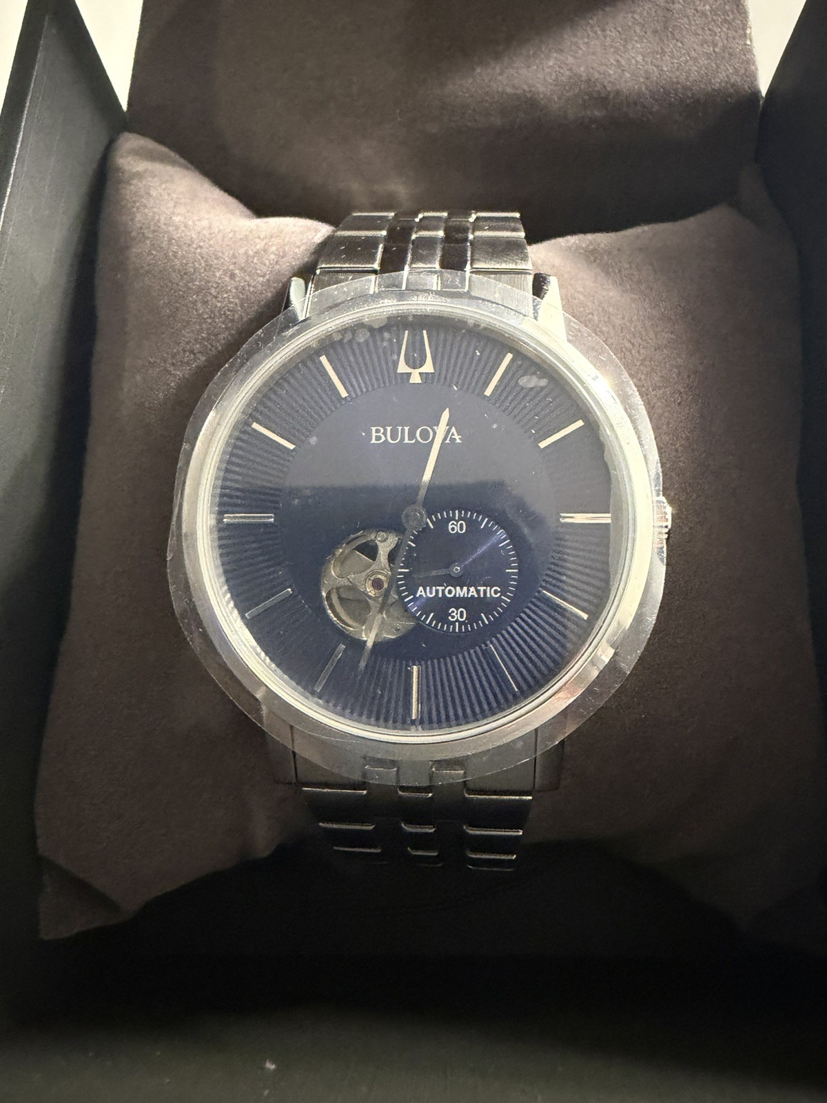 Bulova Men’s American Clipper Automatic Steel Blue Dial 42mm Watch 96A247