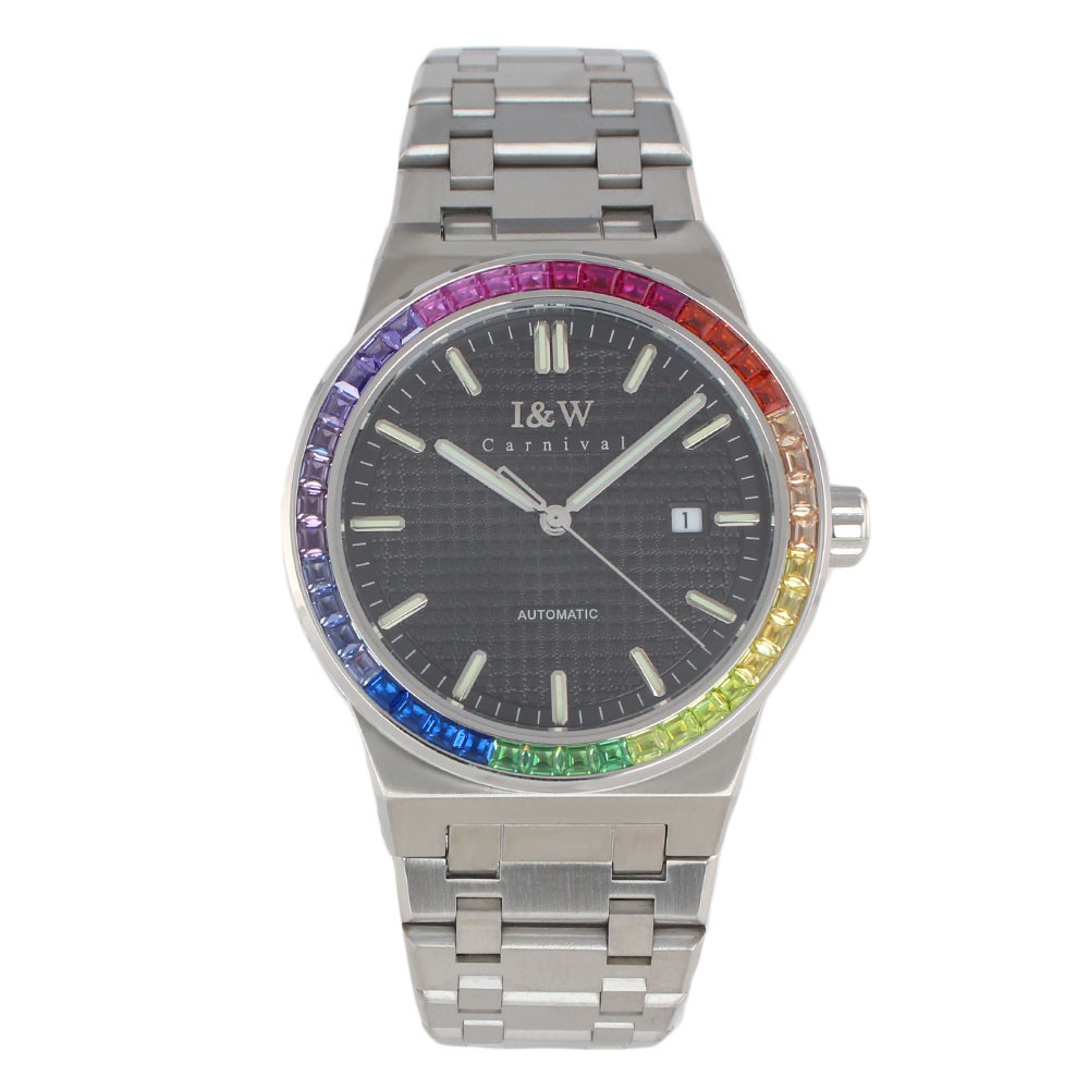 I＆W Carnival IW716DA-2 IW716DA Silver Automatic Analog Black Silver