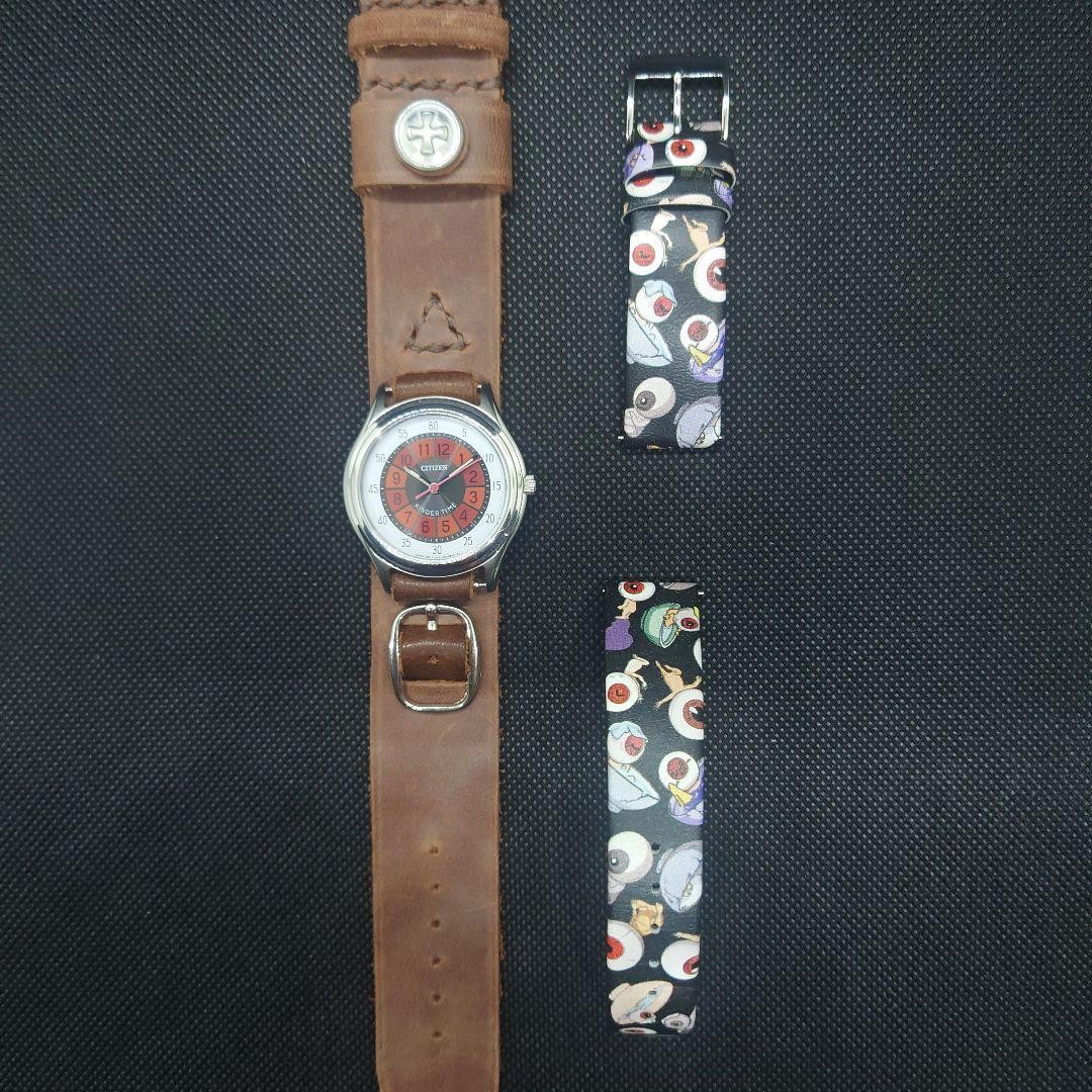 CITIZEN Eco-Drive E031-A19HS01 GeGeGe no Kitaro Solar Mens Watch Brown Japan