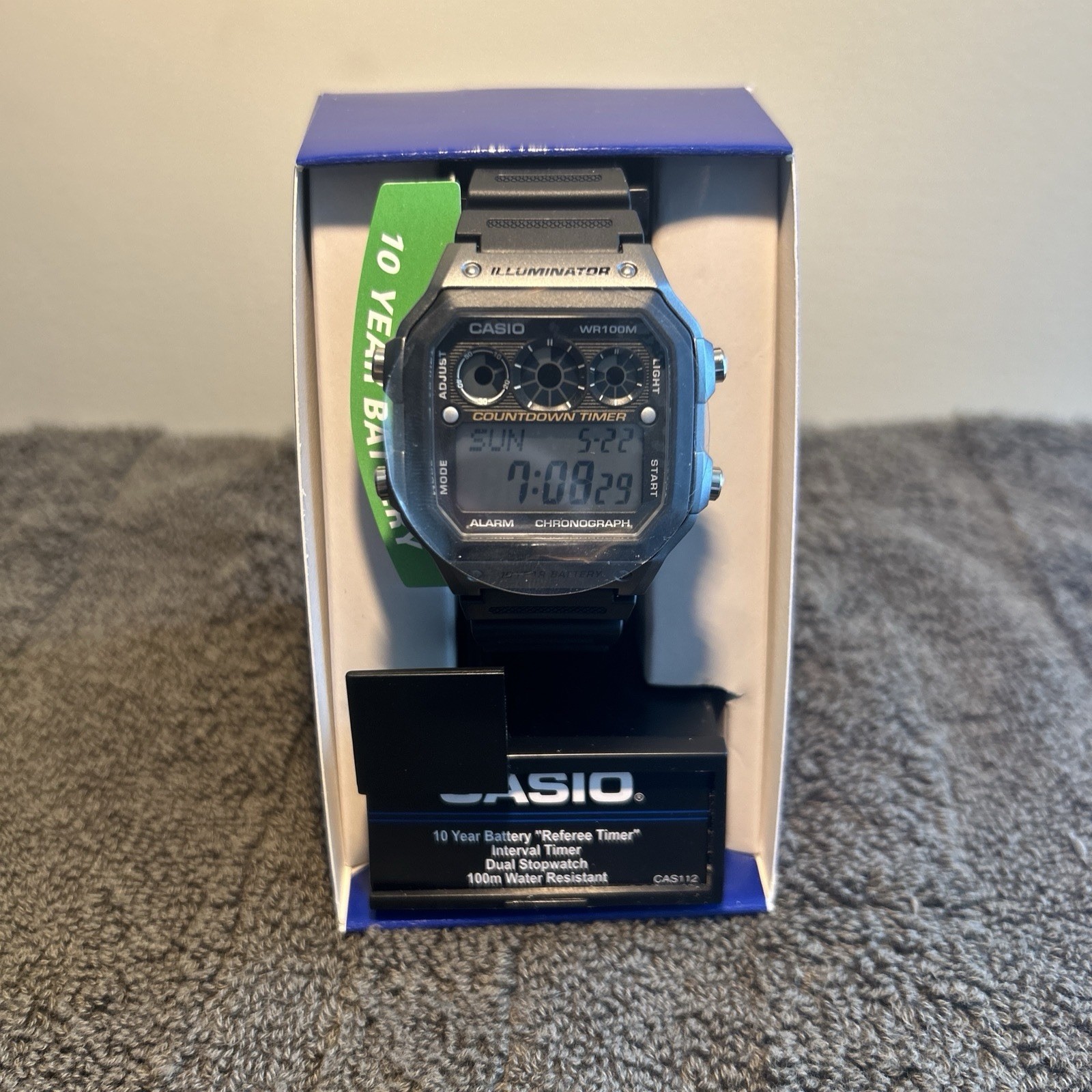 Casio Illuminator Gray Men’s Watch – AE1200WH1CV