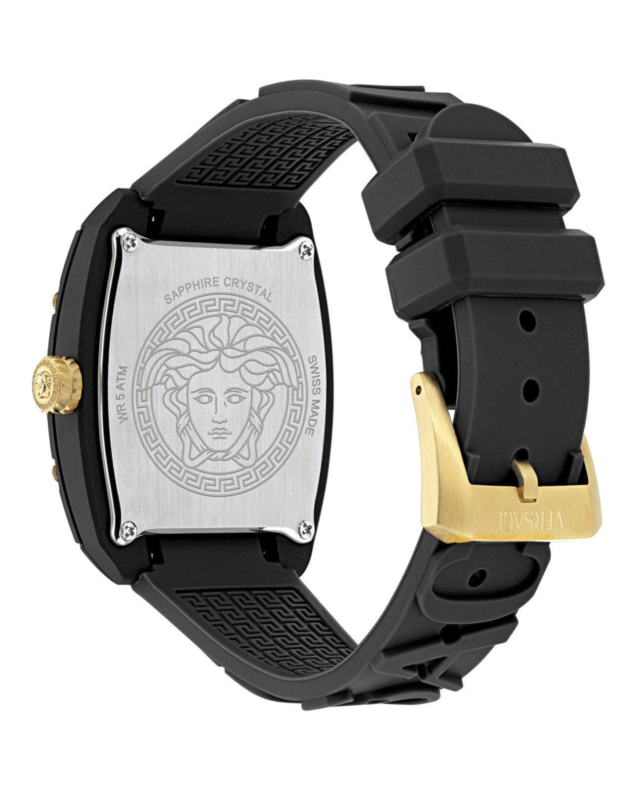 Versace Womens Black 36mm Strap Fashion Watch